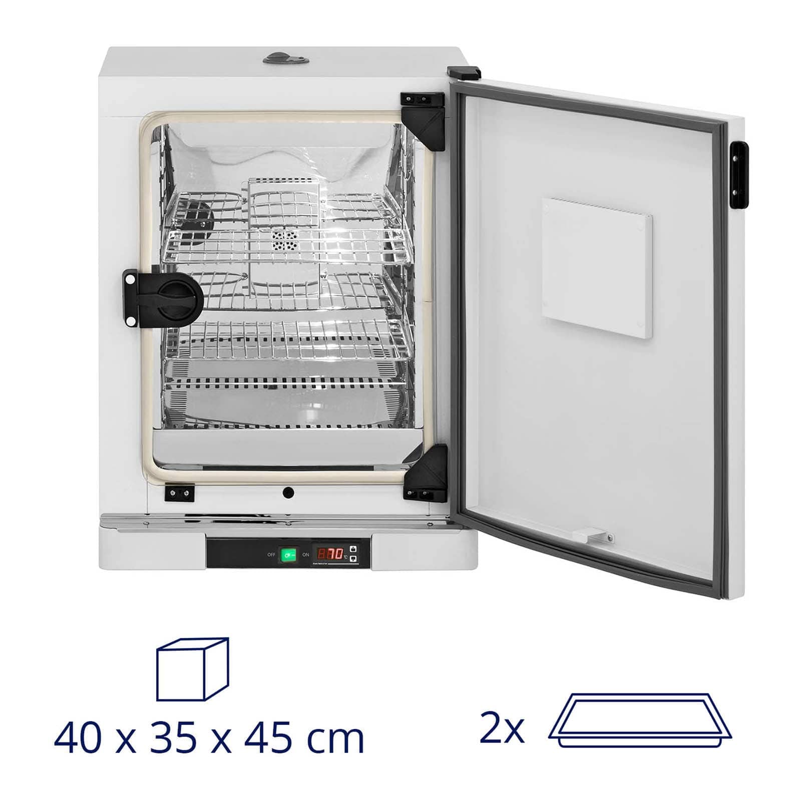 Steinberg Systems SBS-LI-65 Incubadora de laboratorio - hasta 70 °C - 65 L - circulación de aire estufa de incubación estufa de cultivo incubadora de cultivo