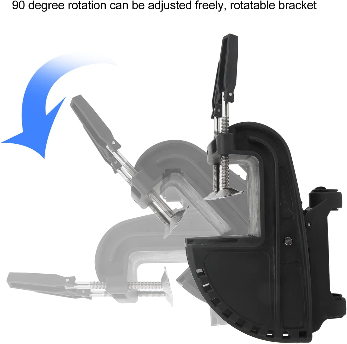 Trolling Motor Mount Universal 90° Rotatable Fishing Boat Motor Suspension Bracket Heavy Duty ABS Propeller Hanger Stand for Kayaks, Pneumatic Boats & More