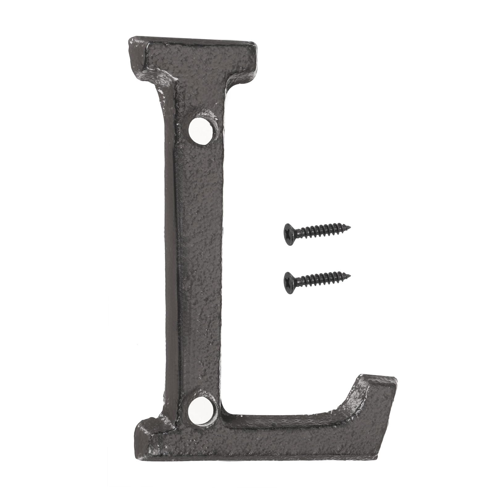 sourcing map House Numbers and Letters, 75mm Cast Iron Metal Vintage Address Letters for Outside, Solid House Number with Screws for Apartment Office Hotel Room Signs(Letter L) โ image 1