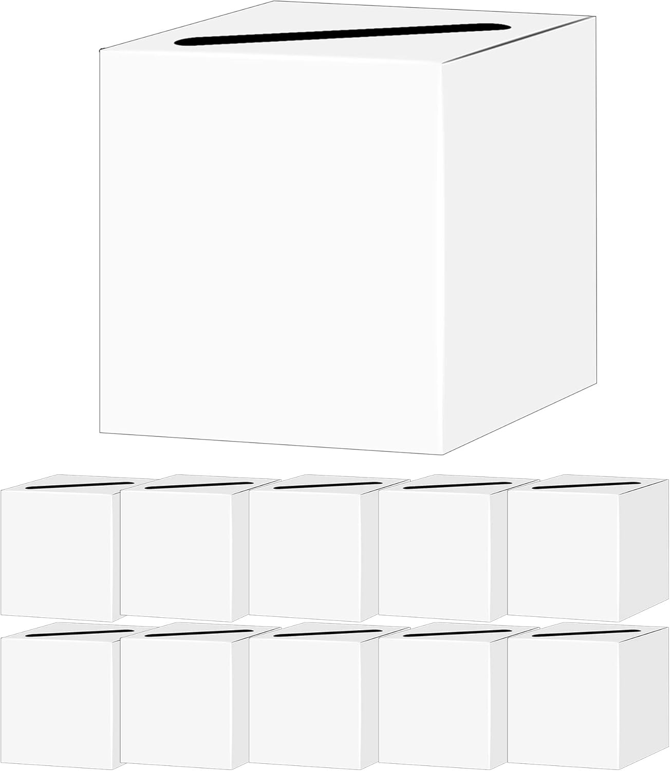 SietDESEO 10 Pcs White Card Box Diy Gift Card Box Money Card Box Holder for Wedding