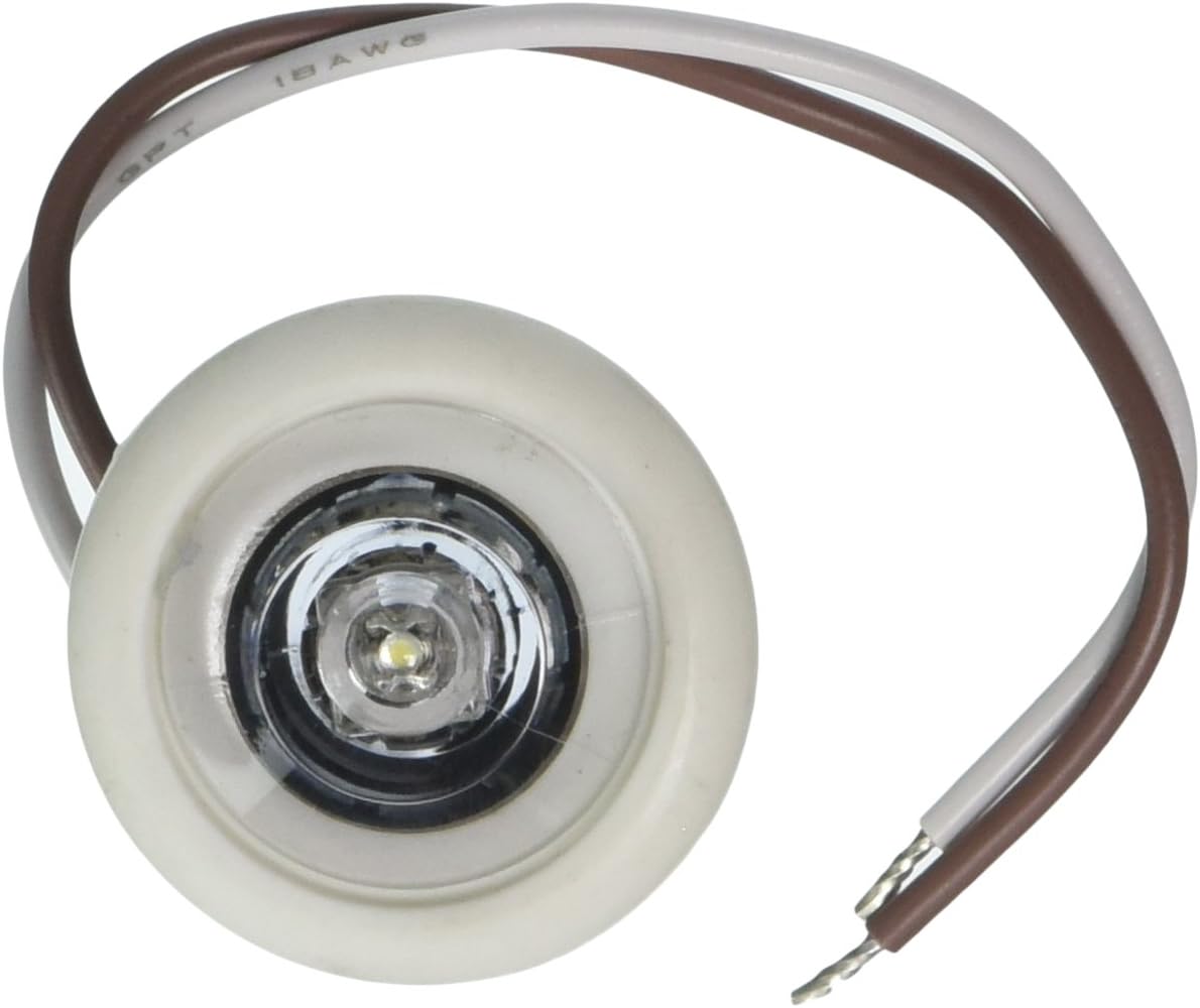 Innovative Lighting 011-5540-7 White Led Clear Lens Bulkhead Shortie with White Grommet