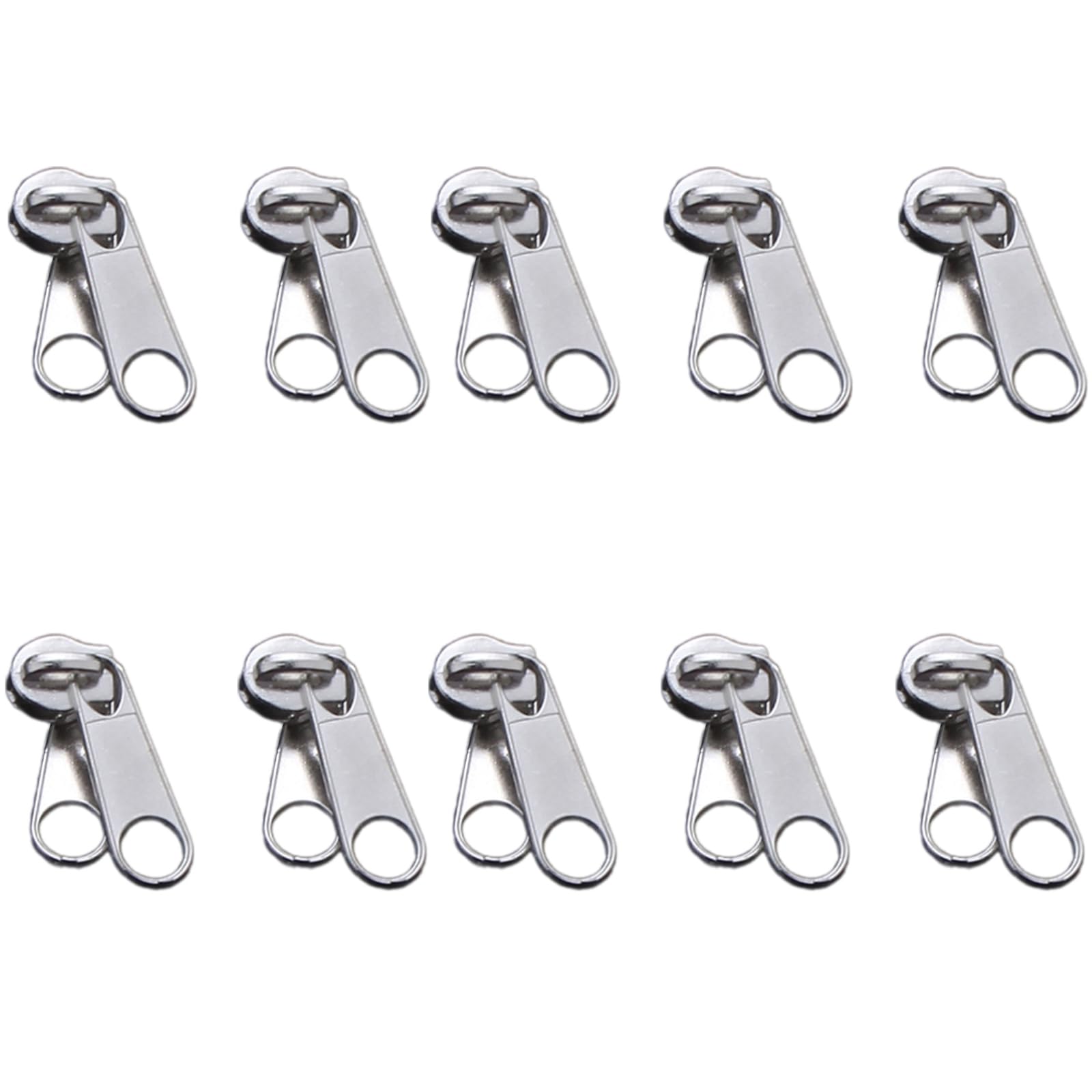 Carotoe B 10 Pcs Single/Double Side Zippers Pullers Zippers Slider 3#5# Zip Repair Set For Jackets Clothes