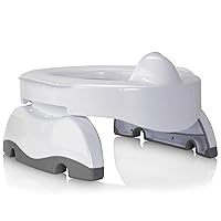 Vista 1 de Kalencom Potette Plus Premium 2 en 1 Anillo de entrenamiento para asiento de inodoro y orinal con protector de orina integrado y asas de fácil