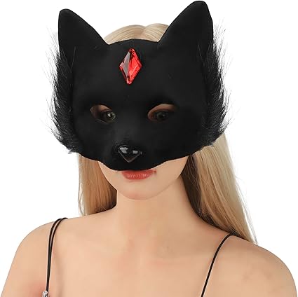 Amazon.co.jp: [Bao Core] お面 狐 猫 狼 半面 仮面 きつね 動物