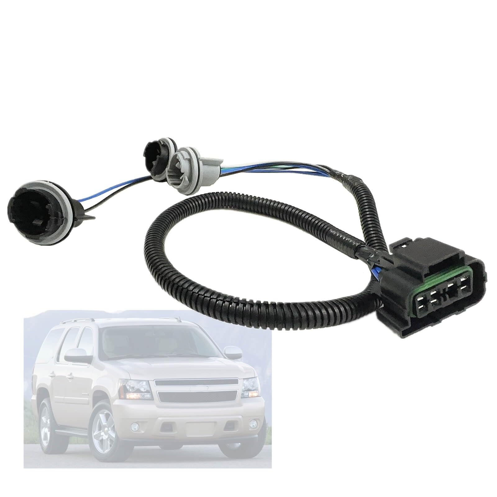 Photo 1 of 15306135 Tail Light Wiring Harness Rear Left Side Compatible with 2000-2006 Chevrolet Tahoe Suburban 1500 2500, GMC Yukon XL - Lamp Bulb Socket Pigtail Connector