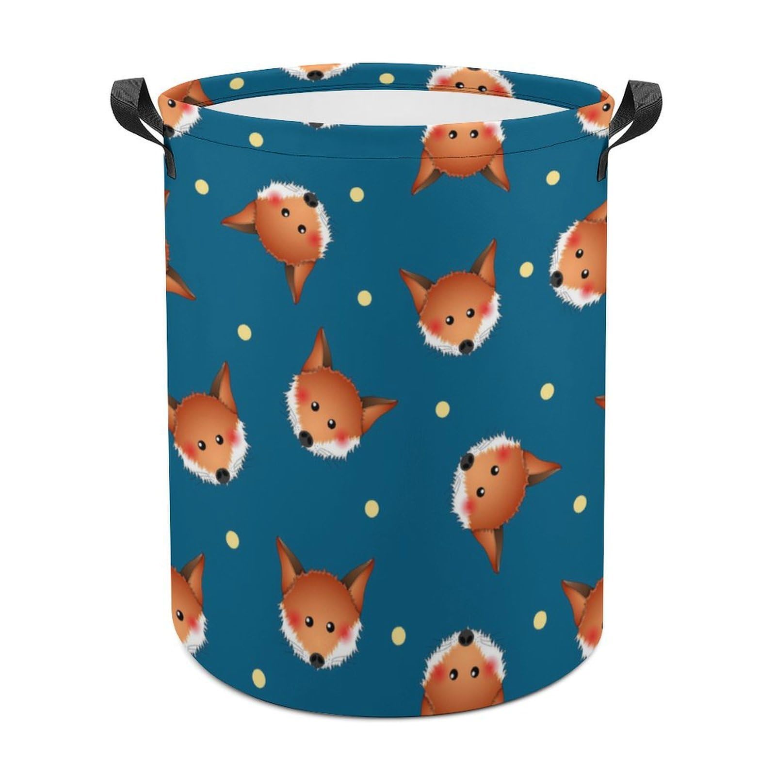 MHYRAC Laundry Hamper, Cute Red Fox Laundry Basket, Washing Basket with Handle