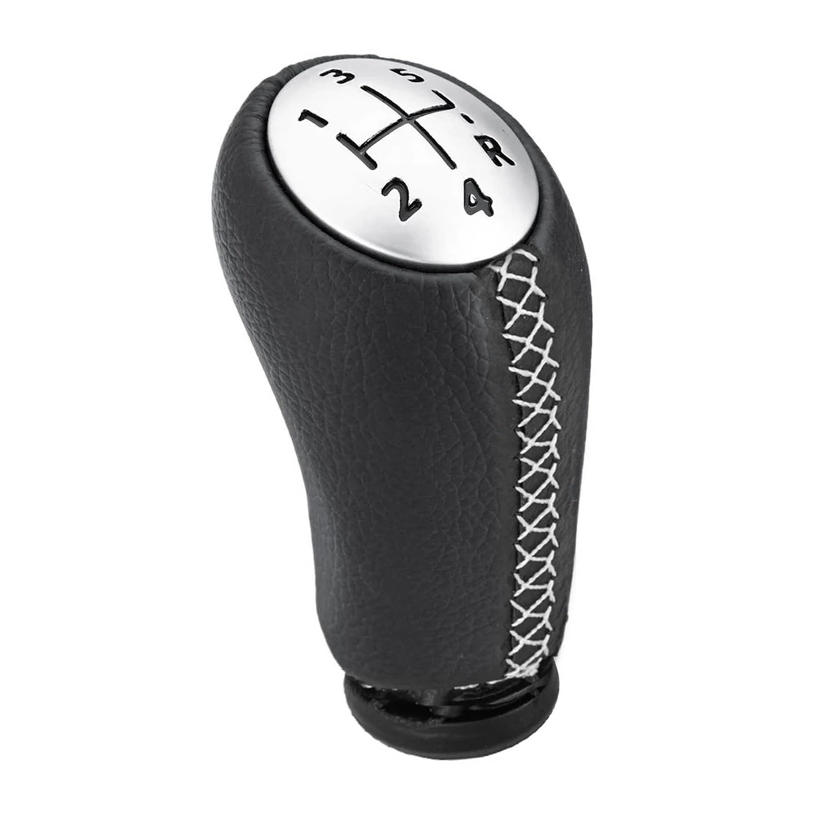 BWSDMZJQRT Car Gear Shifter Knob for CLIO 3 III for Megane MK2 for Scenic MK2 5 Speed Gear Shift Knob Stick Head Car Gear Shift Lever Handle Auto Accessorie 17MM(White Line)