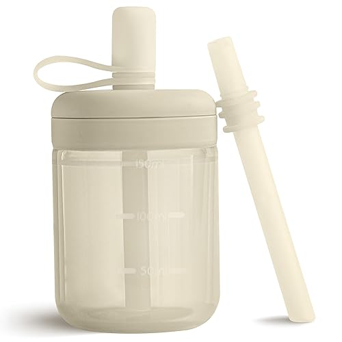 Miniatura 16 de Taza de pajita para bebé Moonkie | Taza de silicona para niños pequeños con tapa de pajita | Taza de entrenamiento para bebé a prueba de caídas y