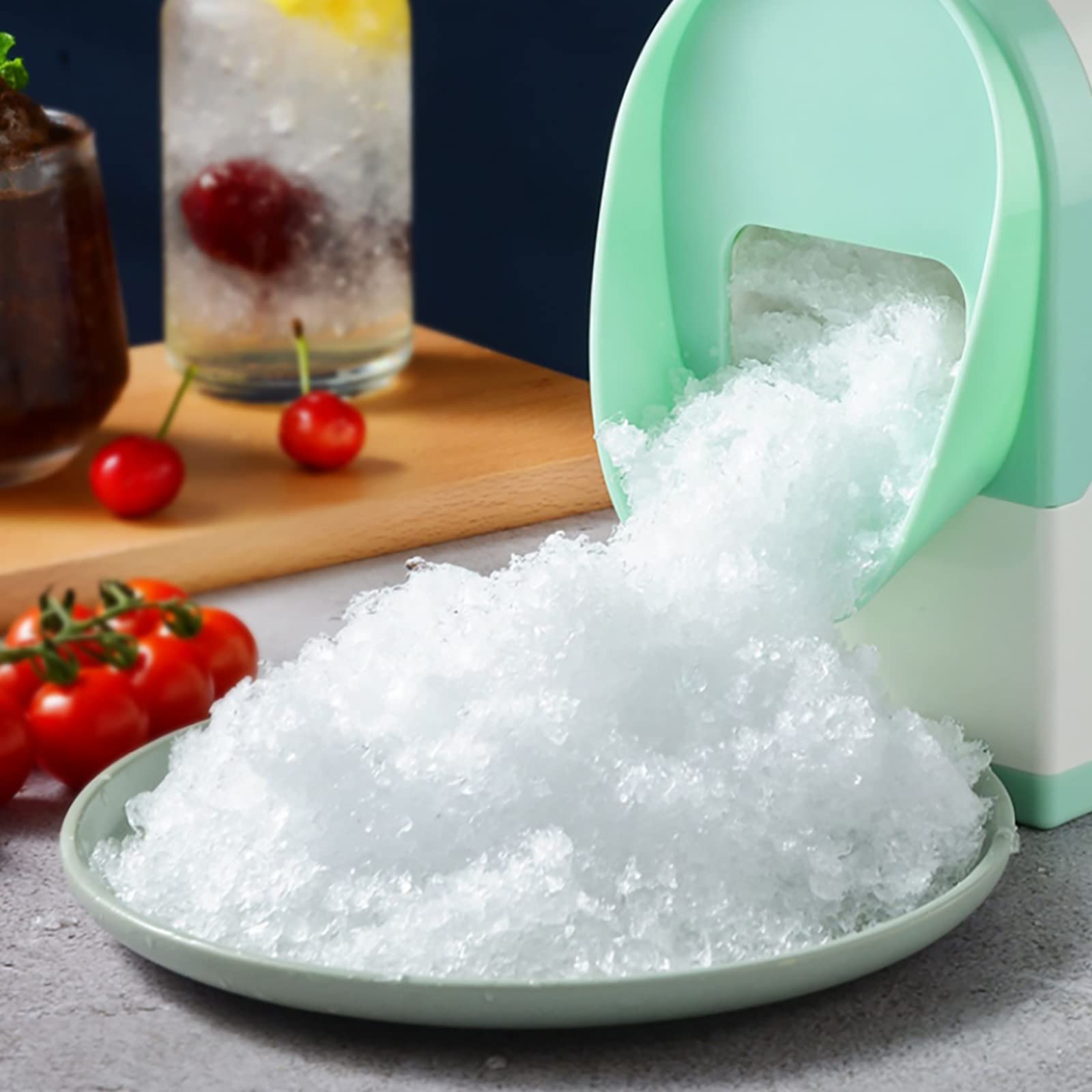 Snow Cone Maker, Máquina De Hielo Raspado De 60 W Máquina De Cono De Nieve con Batería De 1500 MAh, Arranque con Un Botón Y Motor Potente, Diseño Dividido, para La Familia, Restaurantes, Bares