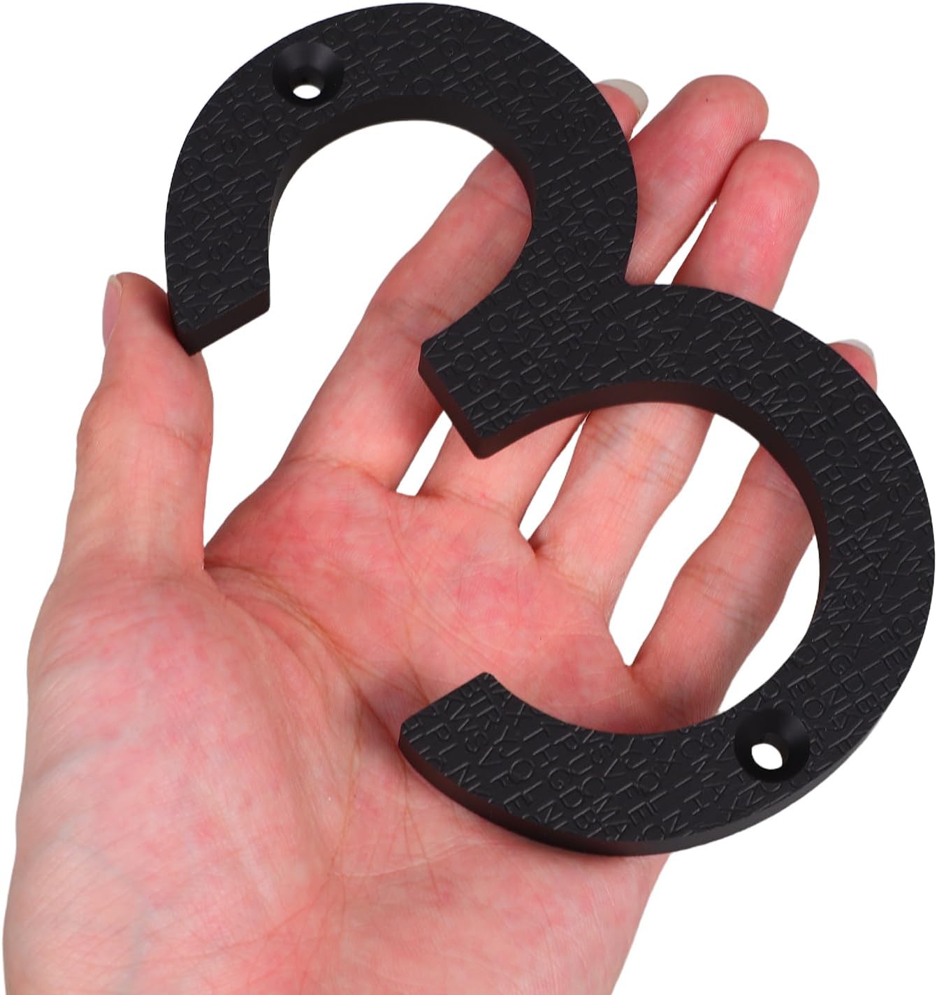 House Number for Outside: Modern Address Sign 5 Inch Weatherproof Doorplate for Villa Courtyard Hotel School and Apartment Black