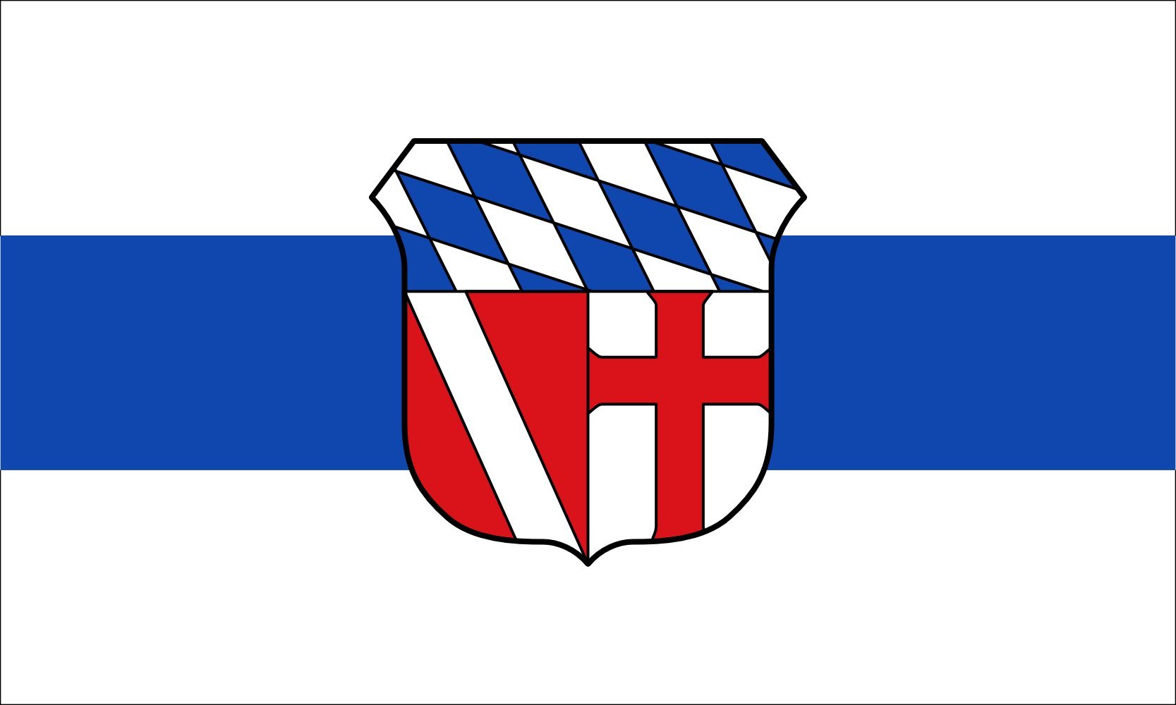 Drapeau Regensburg grand format pavillon horizontal extérieur paysage