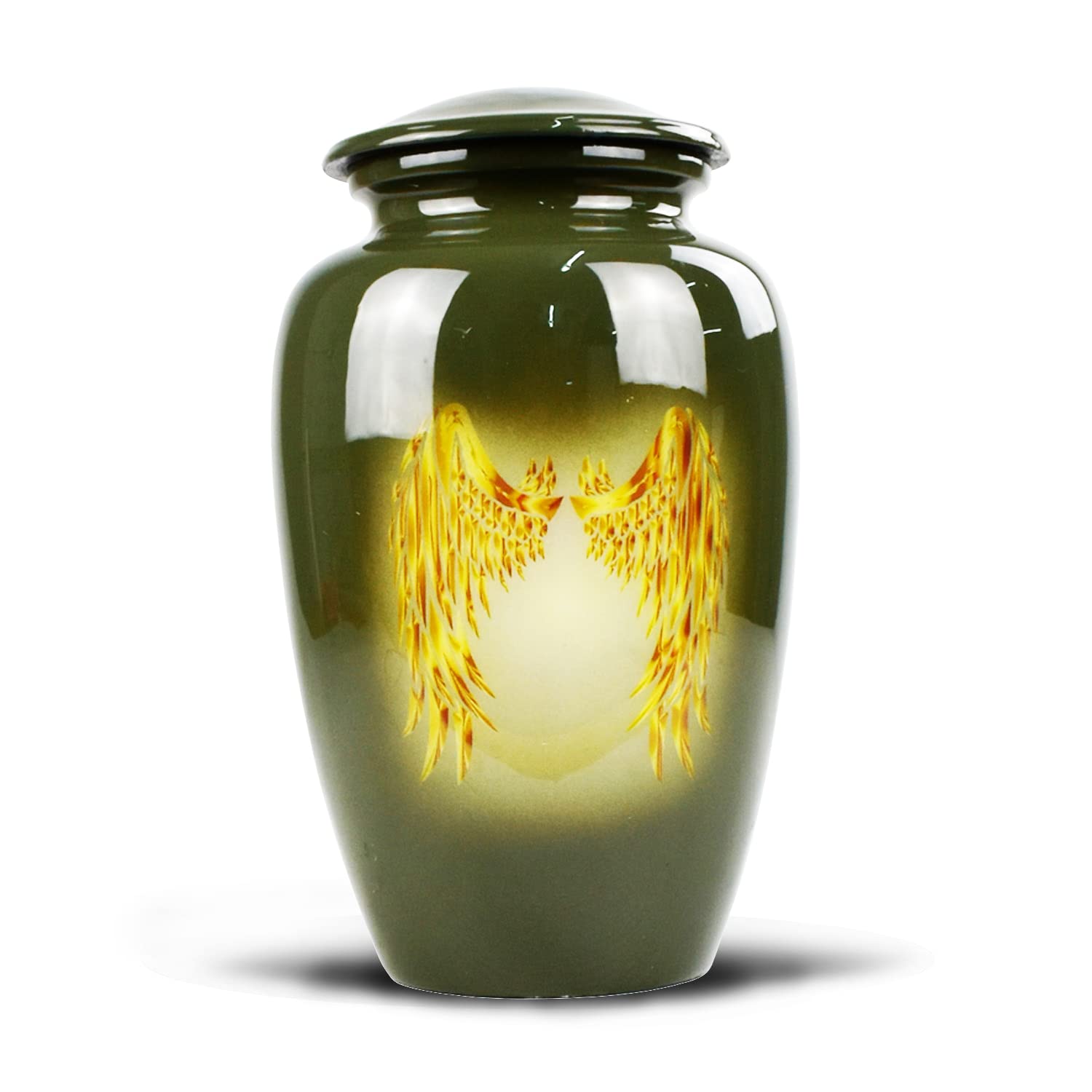 Sterling Ventures Large Urns for Ashes Memorial and Funeral Urns Keepsake Urns (Gold Angel Wings)