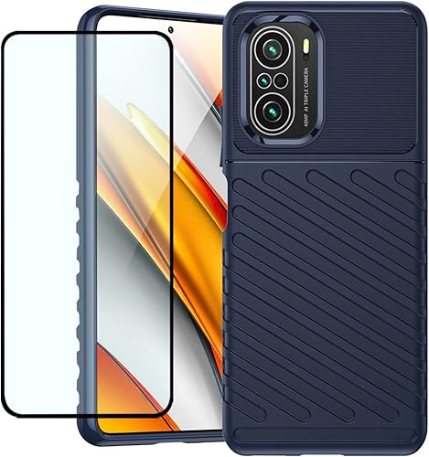 DFTCVBN Funda de teléfono para Redmi K40K40 PROK40 Pro+, Xiaomi 11X ProPoco F3 5G con protector de pantalla, a prueba de golpes, resistente a los