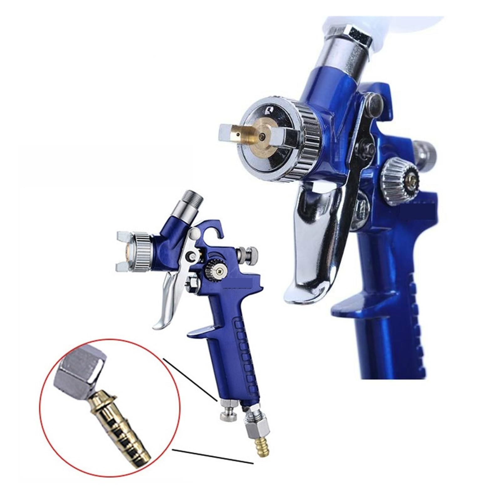 Pistolet natryskowy, Mini pistolet natryskowy z dyszą 0,8 MM/1,0 MM do malowania samochodu aerograf o wysokiej atomizacji narzędzie pneumatyczne