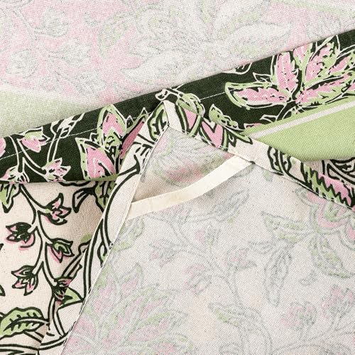 Image of FINGERCRAFT Kitchen Cloth 100% Soft High GSM Cotton Fabric Kitchen Towel, 20 x 30 Inches Perfect Size for Kitchen Uses, Set of 6, Multipurpose Use as Dish Towel, Bar Towel (Pink Flower)