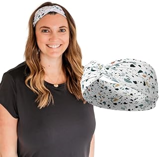 Soft Non-Slip Stretchy Headbands for Women - Buttery & comfortable, Wide Knot, Workout Hairband, Sweat Absorbent Colors, No Headache Fit, Sports Band, Runner, Nurses Headband, Hair styling accessories