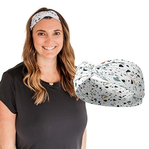 Diademas elásticas suaves y antideslizantes para mujer, suaves y cómodas, de nudo ancho, para entrenamiento, colores absorbentes del sudor, sin