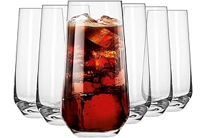 Krosno Splendour Collection Tall Water Glasses Set of 6 - 16.2 oz...