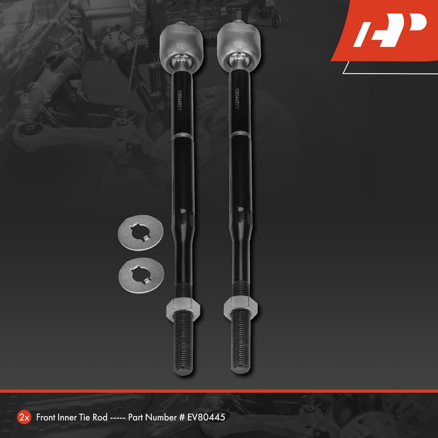 A-Premium 2 x Front Inner Tie Rod Ends, Compatible with Chevrolet HHR 2006-2011, Cobalt 2005-2010, Pontiac G5 2007-2010, Pursuit 2005-2006, Saturn Ion 2003-2007