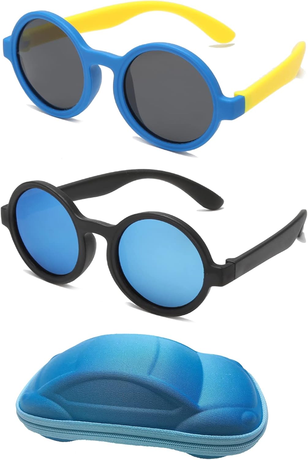Occhiali Da Sole Polarizzati Per Bambini YAMEIZE - Rotondi, UV400, Gomma Flessibile 3-10 Anni - Foto 9