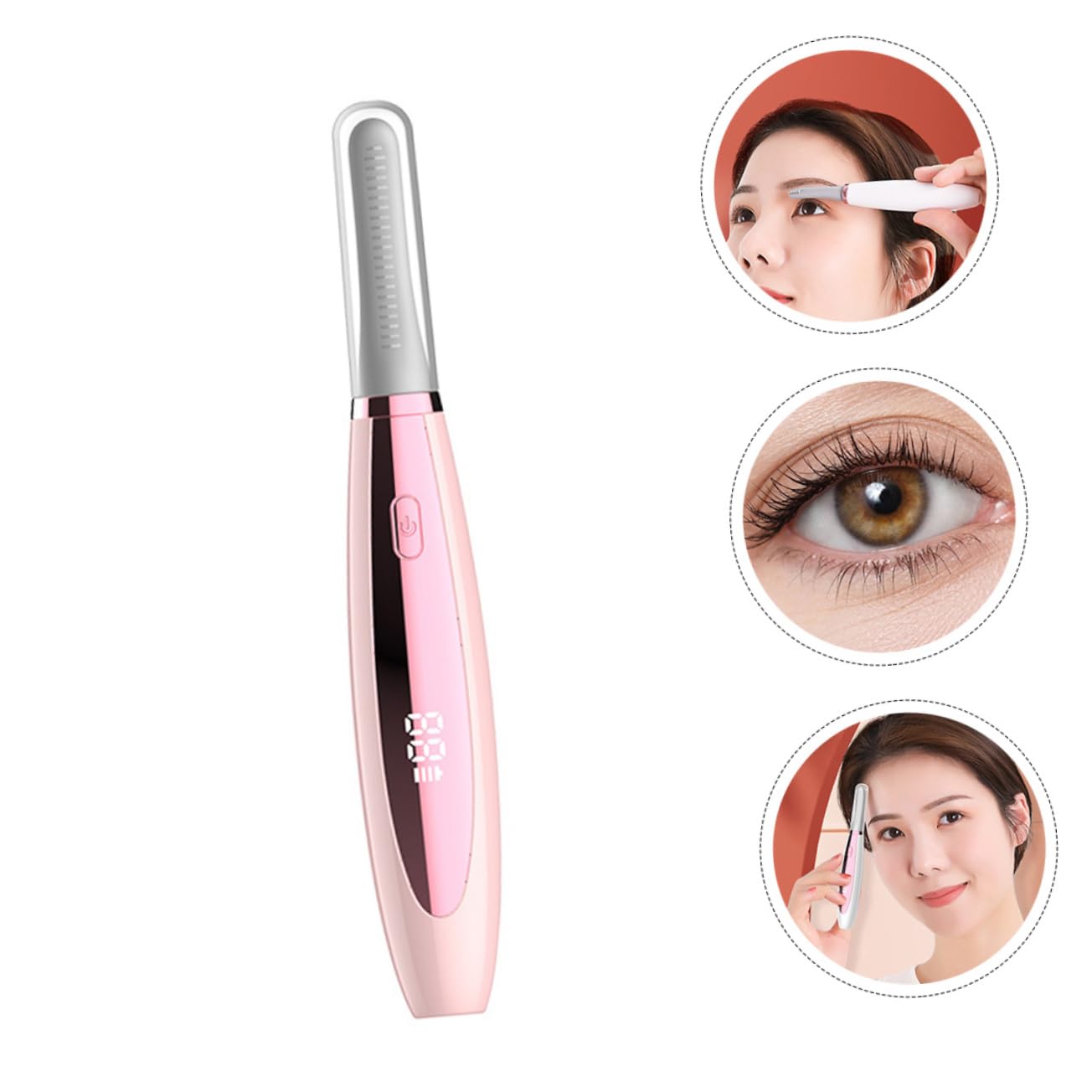 3piezas Rizador De Pestañas Eléctrico Calefacción Rápida Curling De Pestañas Para Maquillaje Herramienta De Belleza Portátil y Eficaz Para Mujeres