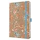 SIGEL J6807 Wochenkalender 2026 A5 braun, blau Blue Floral Serenity Hardcover aus Kraftpapier, Gummiband, Stiftschlaufe, 174 Seiten, vegan, Buchkalender, Terminplaner Kalenderbuch Jolie