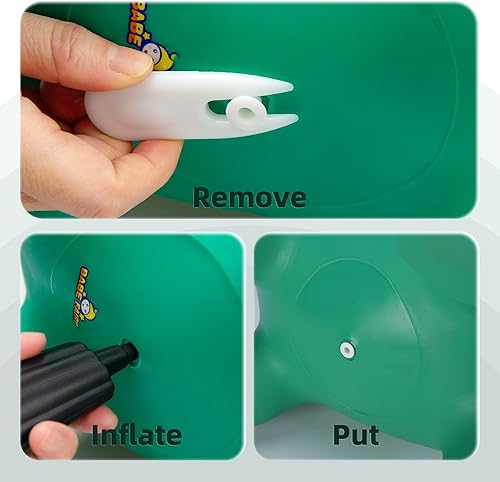 Miniatura 51 de EVERICH TOY Tolva de caballo hinchable de jirafa para niños pequeños, animales saltadores, caballos inflables para montar en gorila, juguetes