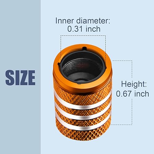 Vista 53 de Cubierta de tapón de válvula para neumático Paquete de 5 tapas de aire de metal, forro de plástico, resiste la corrosión, contra fugas, de rock and