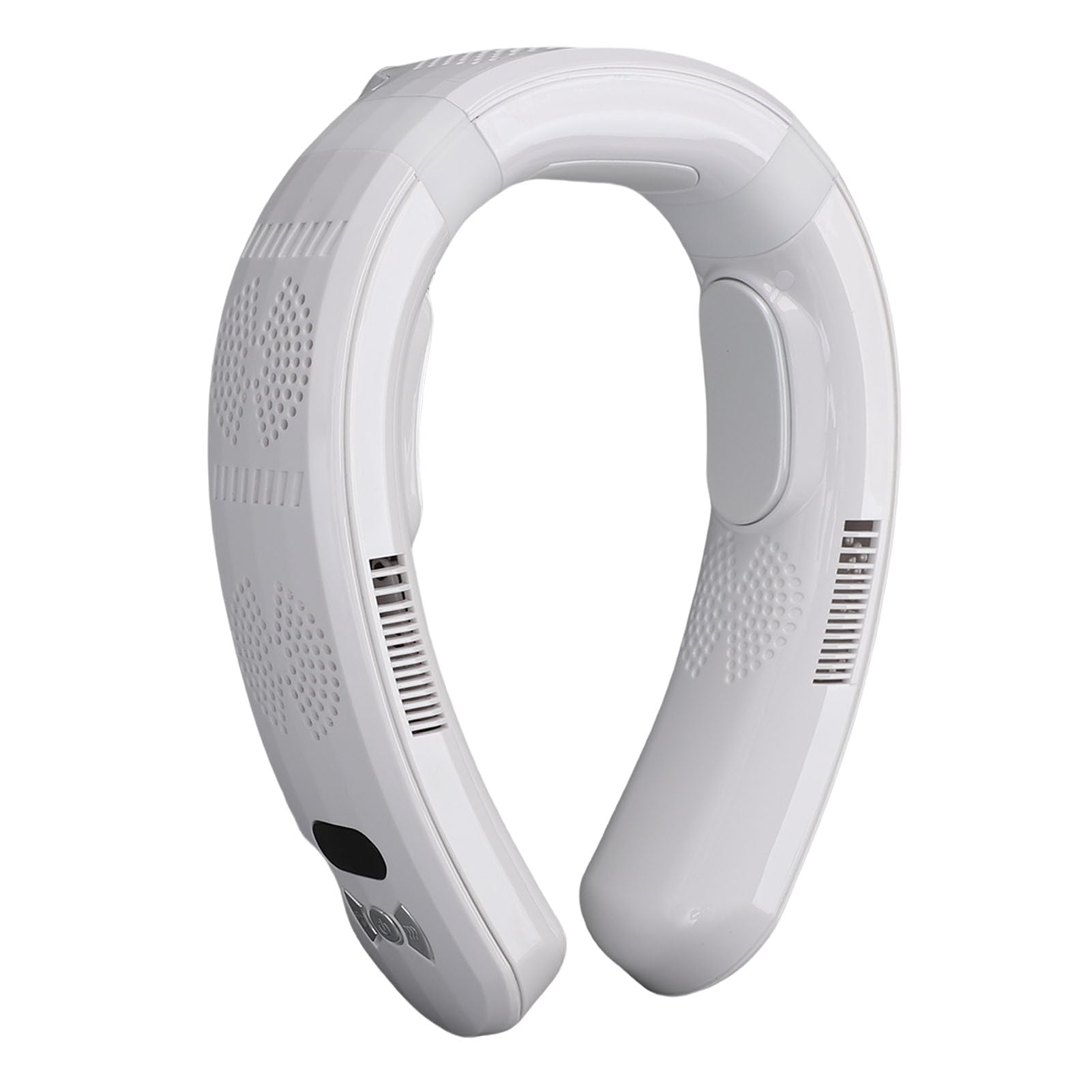 Cocoarm Ventilateur de Cou Portable ABS PP Ventilateur Portable 10 000 MAh 3 Vitesses Semi-conducteur Refroidissement Chauffage Conception Silencieuse pour Plage Cyclisme Camping Croisière Voyage
