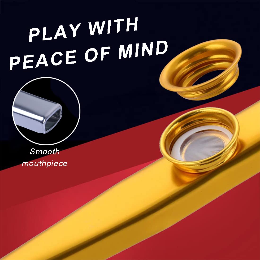 Kazoo Métal Kazoo Instrument 12 Pièces Kazoos en alliage d'aluminium avec 24 Membranes Flaut pour accompagner instruments de musique, ukulélé, guitare Kazoo Métal Kazoo Instrument 12 Pièces Kazoos en alliage d'aluminium avec 24 Membranes Flaut pour accompagner instruments de musique, ukulélé, guitare