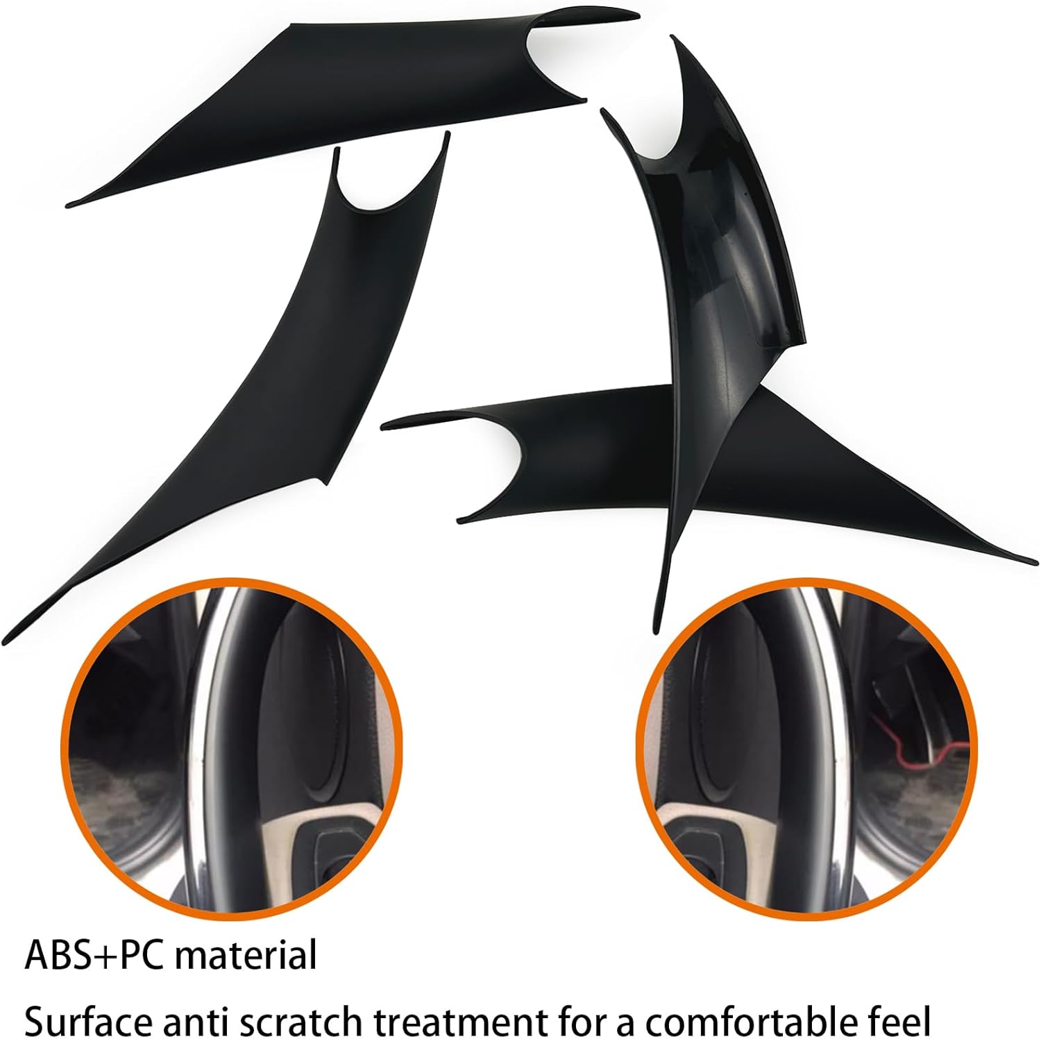 4PCS Car Door Handle Cover Interior Door Pull Handles Protective Decorate Covers for BMW 3 4 Series 3GT F30 F34 F36 Auto Accessories 320i 328i 330i 335i 340i(Black)