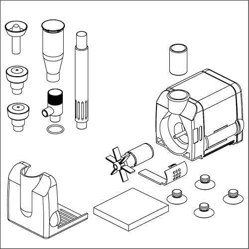 Miniatura 6 de SICCE MI MOUSE Bomba compacta para acuario, 82 GPH, para uso sumergido en agua dulce y salada