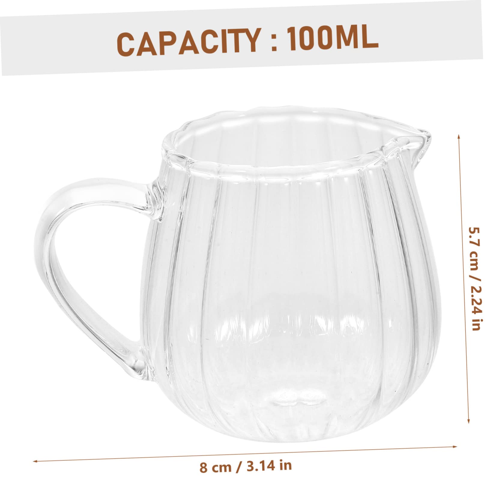 STOBAZA Stylish Glass Jar 100ml Milk Dispenser Versatile for Coffee Syrup Milk Salad Dressing for Occasion