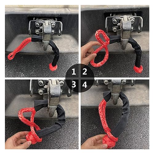 Cabrestante ATV con cuerda de argolla suave sintética y funda protectora Nero 7