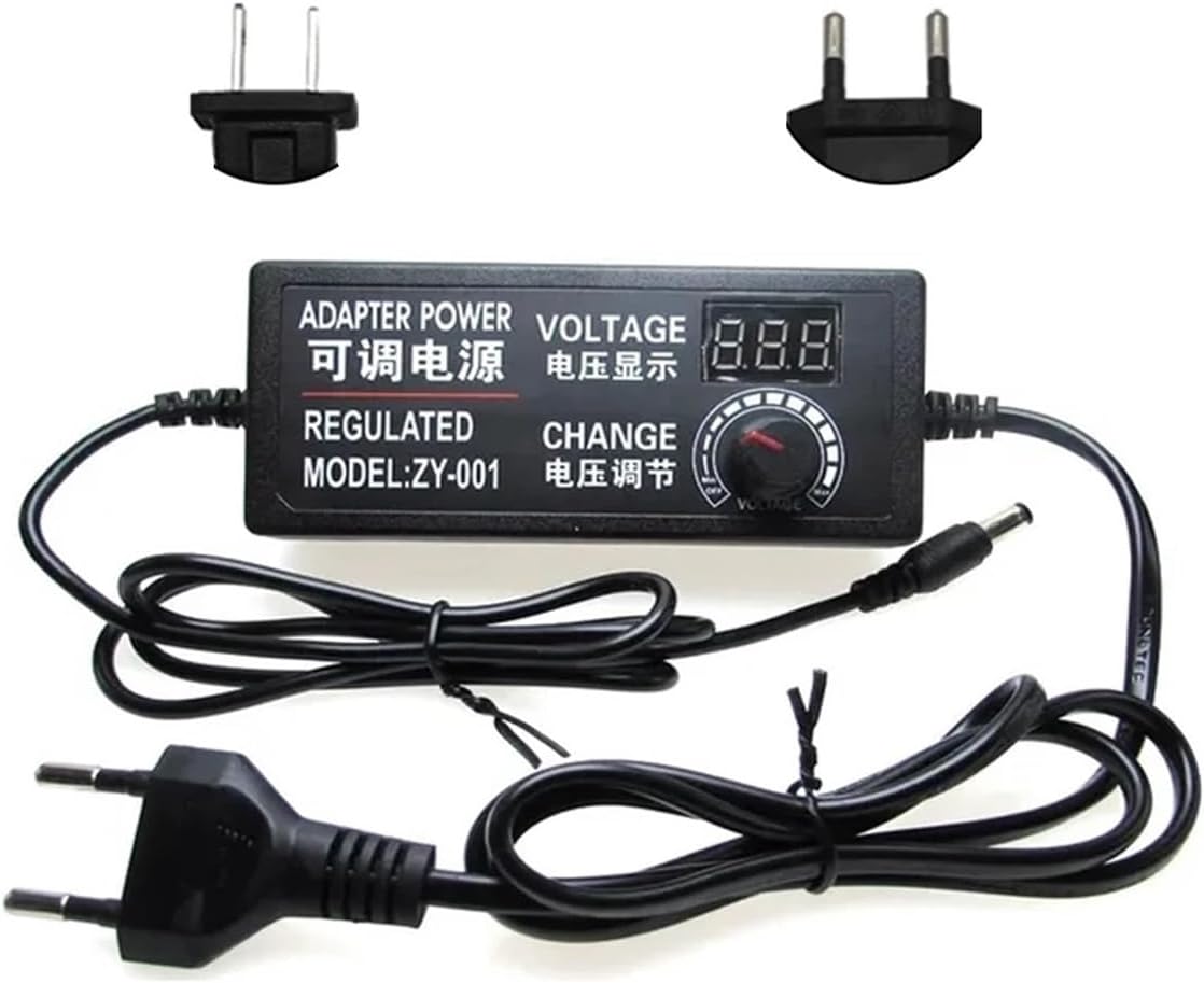 3V 4V 9V 12V 24V 36V Adjustable AC DC Power Supply Adapter 220V to 12 V Volt 1A 2A 3A 5A 10A with Jack Adapter Power Supply SMPS(3V-12V2A NoDisplay)