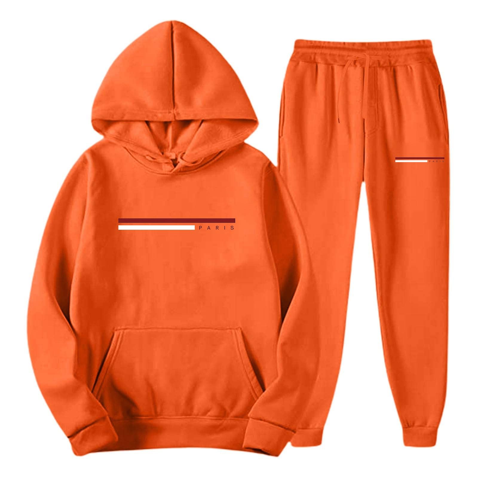 Générique Męski zestaw do joggingu 2 sztuki bluza z pończochami do joggingu jesienny miękki strój sportowy okrągły dekolt kieszenie ciepłe, oddychające, wygodne, lekkie treningi A38
