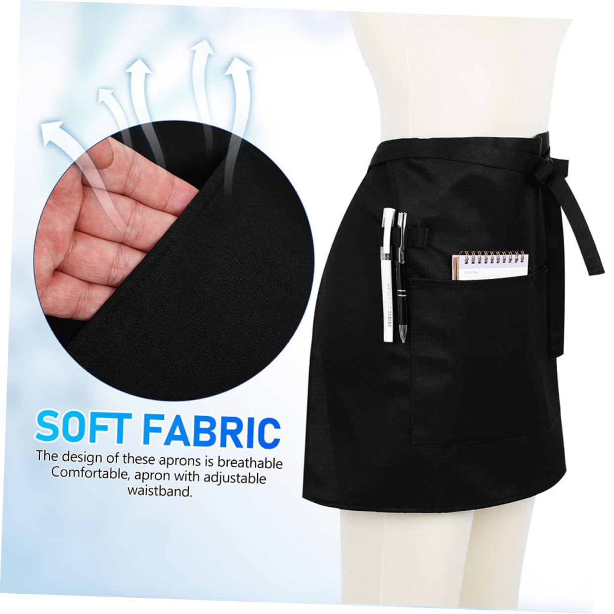 Cabilock 5 pezzi Grembiuli Vita con Multiple per Camerieri e Cameriere Design Uomini e Donne