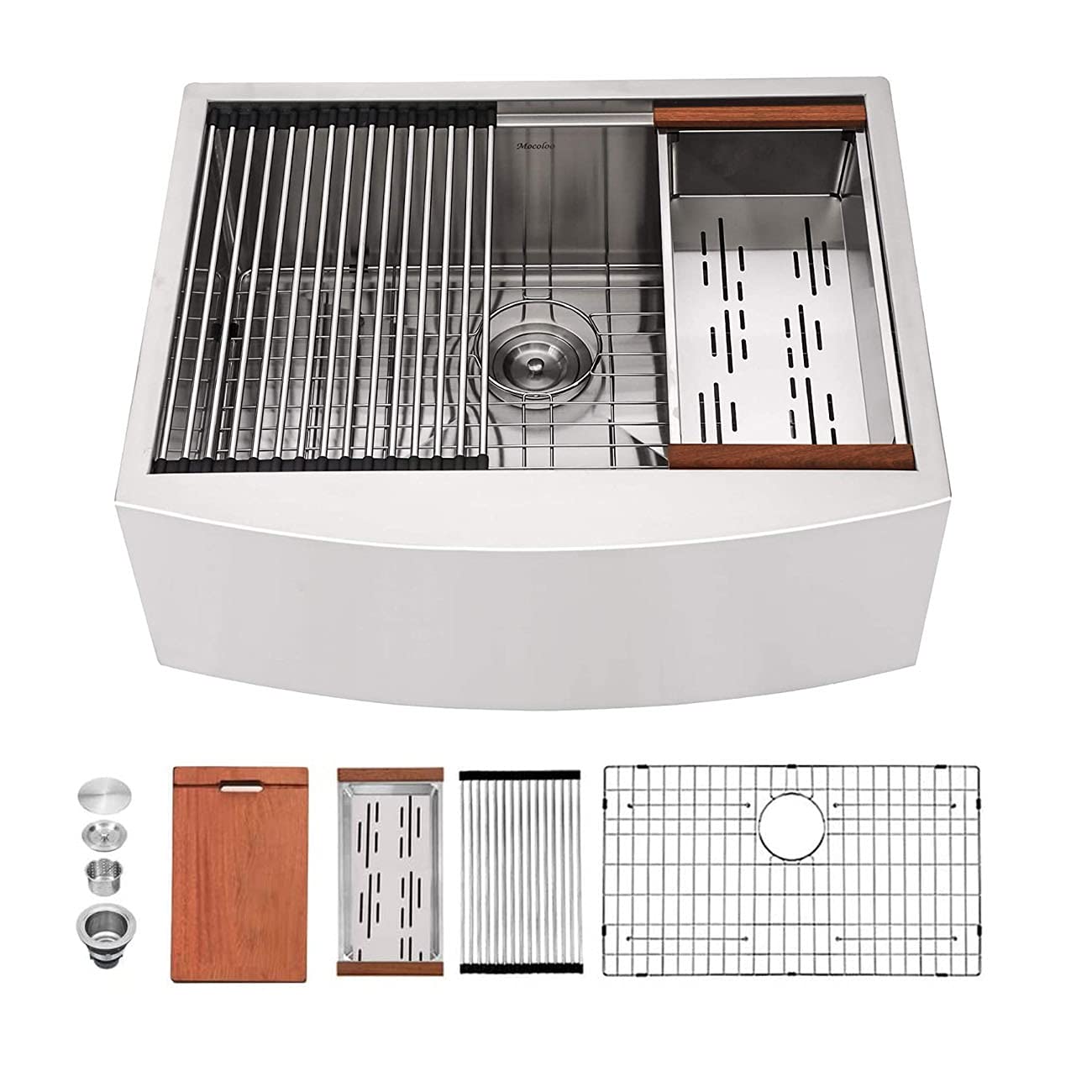 Buy 24 Farmhouse Kitchen Sink Mocoloo 24 Inch Apron Front Farmer Sink