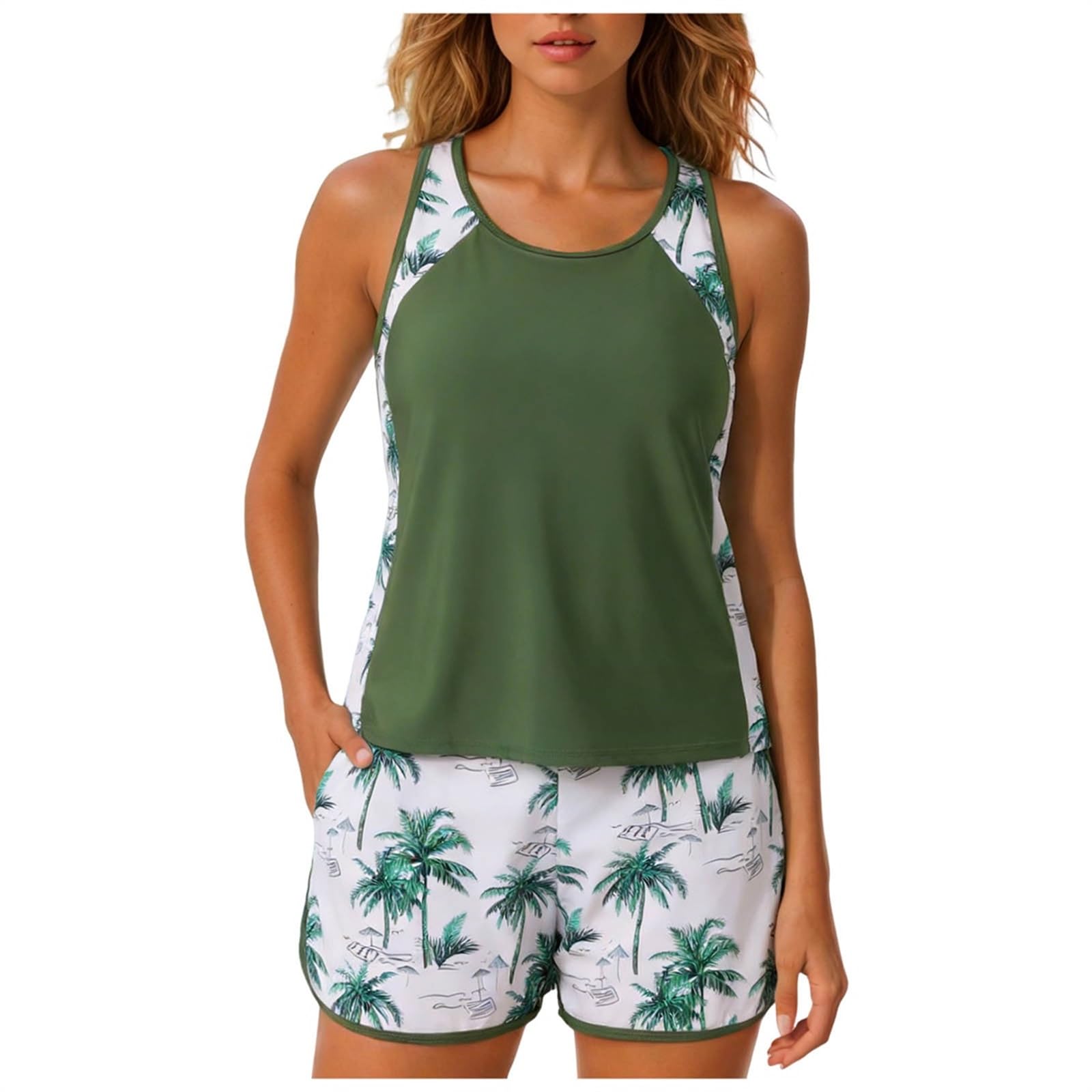 Tankini Mujer Tallas Grandes Adelgazante Dos Piezas Top Bikini Push Up