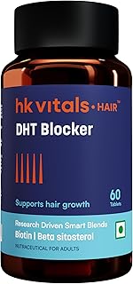 hk vitals DHT Blocker with Biotin (60 Tablets) | Stinging Nettle and Soya Protein | Helps Reduce Hair Fall, Stimulates Hai...