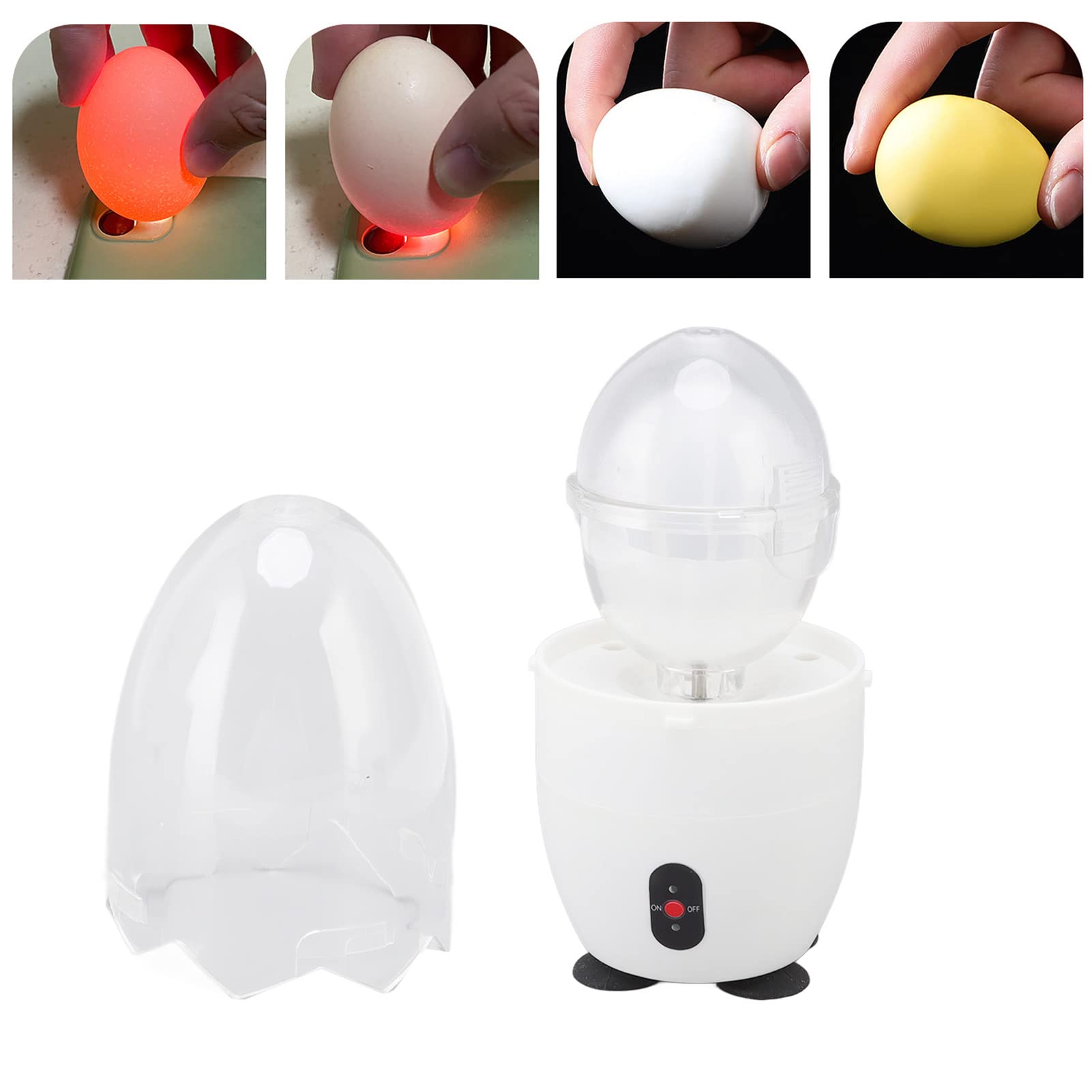 Electric Egg Scrambler Shaker, Golden Egg Maker Soft Silicone Pad 12V 12W 100?240V Two Way Rotation for Kitchen (US Plug)