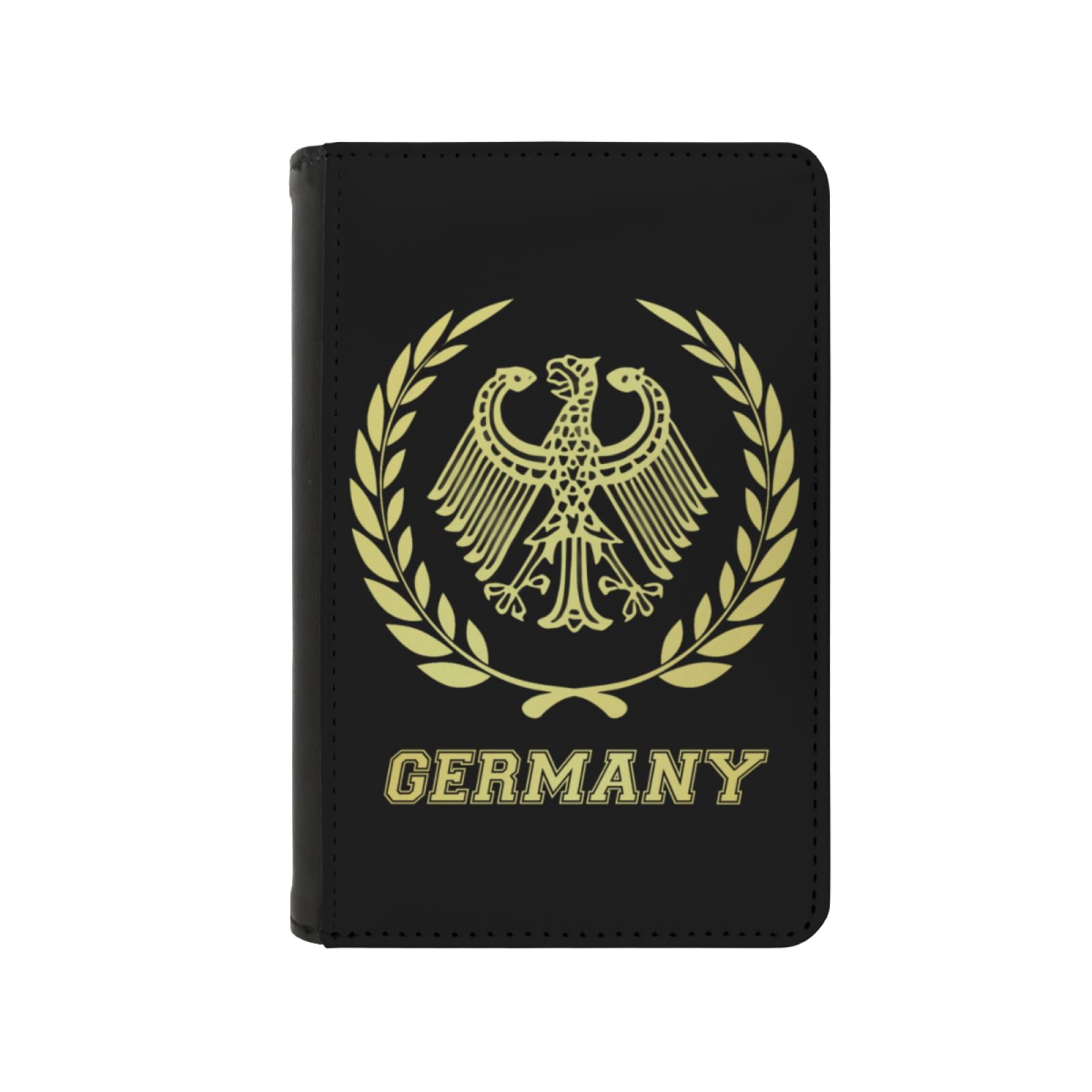 Passport Holder Cover Germany German Flag Logo PU Leather Case Wallet Passport Book Protector for Women Men Flying Travel Fashion Gift