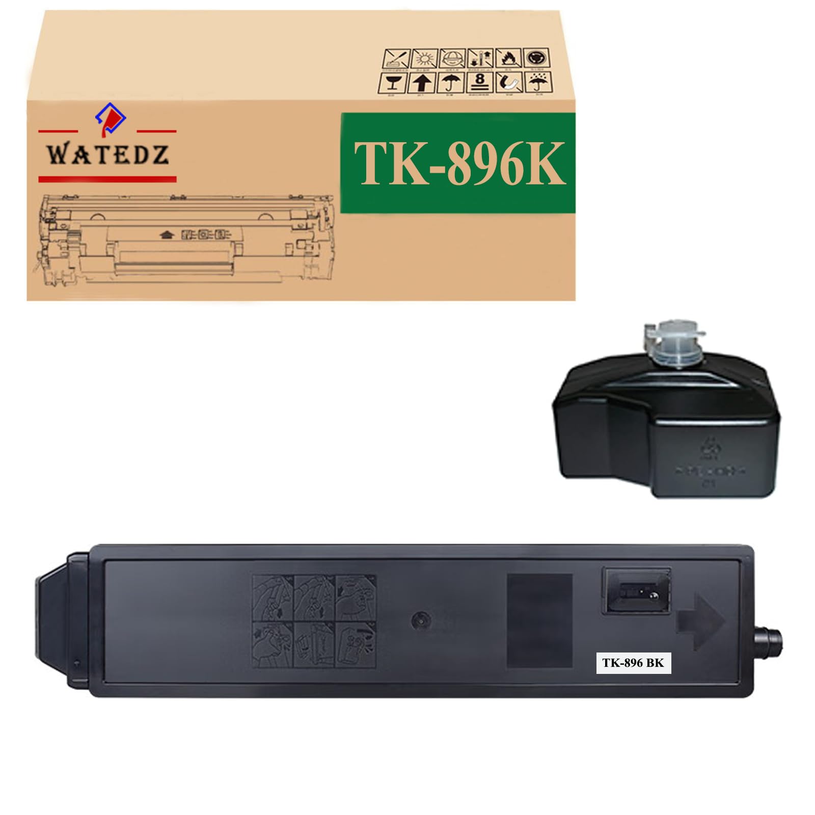 Amazon.co.jp: WATEDZ 京セラ用 TK-896 TK-896K 大容量版 ブラック