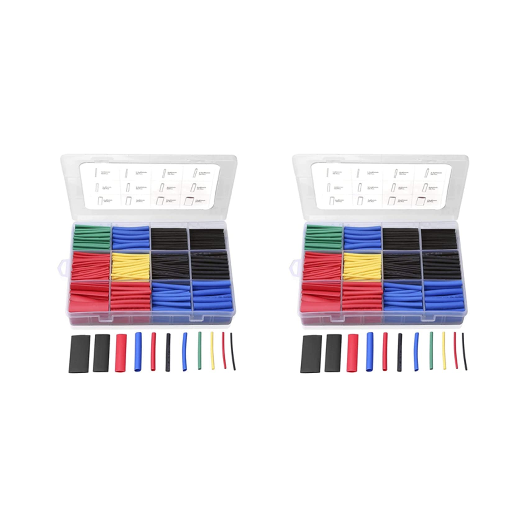 Jnchdghwa Mixed Color 1120Pcs Heat Shrink Tubing, Electrical Wire Cable Wrap Assortment Electric Insulation Heat Shrink Tube Kit With Box