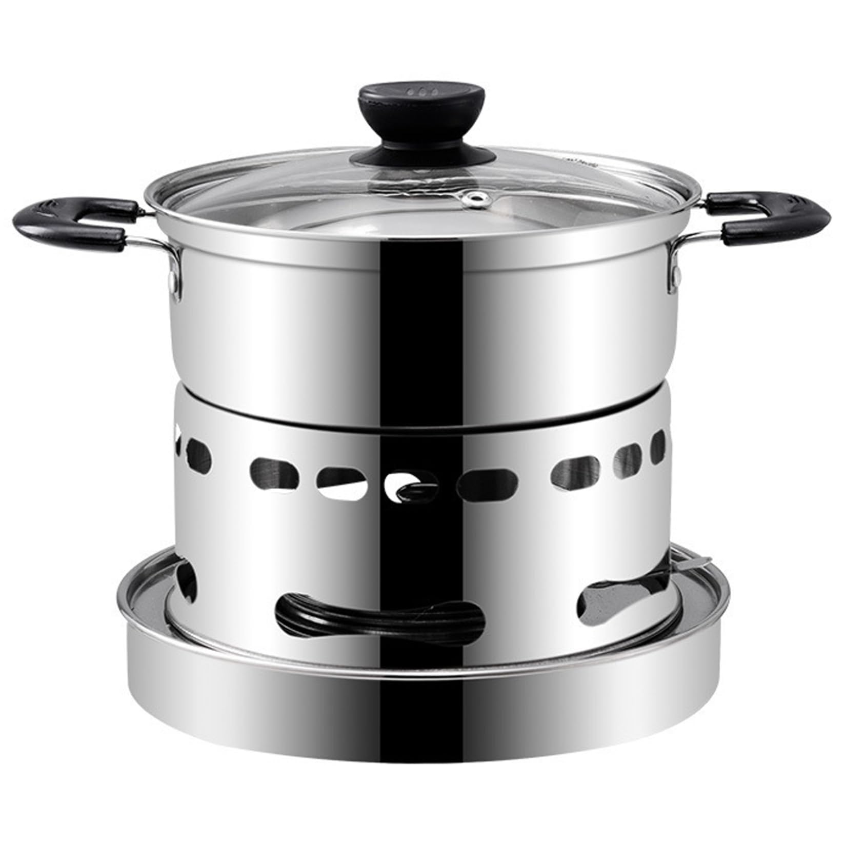 Réchaud de camping portable à flamme réglable pour repas en solo sans électricité