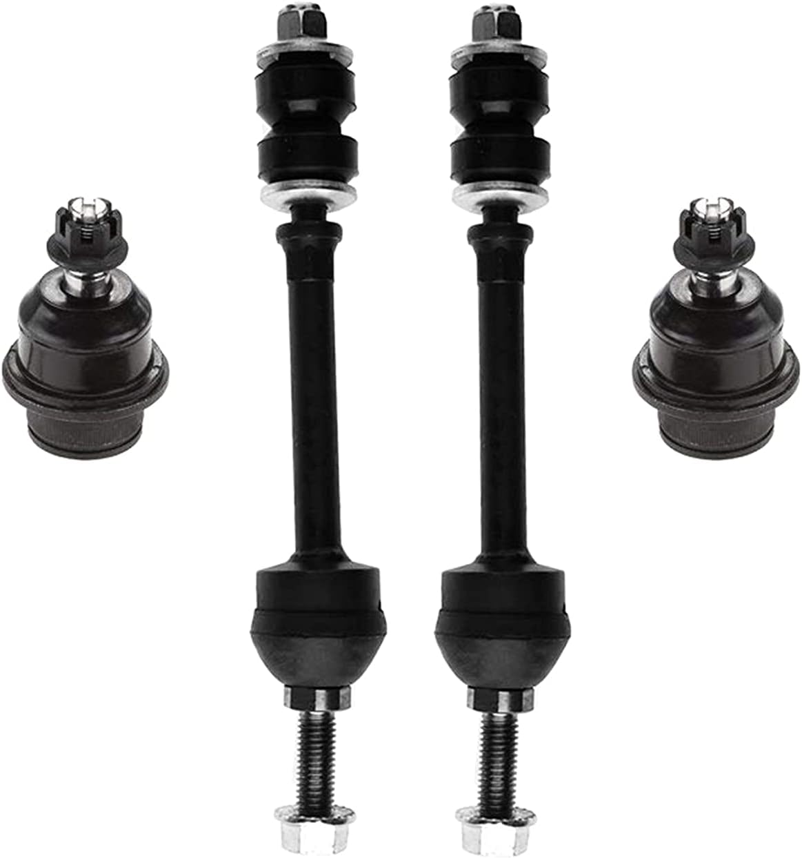 4 Pc Front Passenger Driver Suspension Kit Lower Ball Joints + Sway Bar End Links