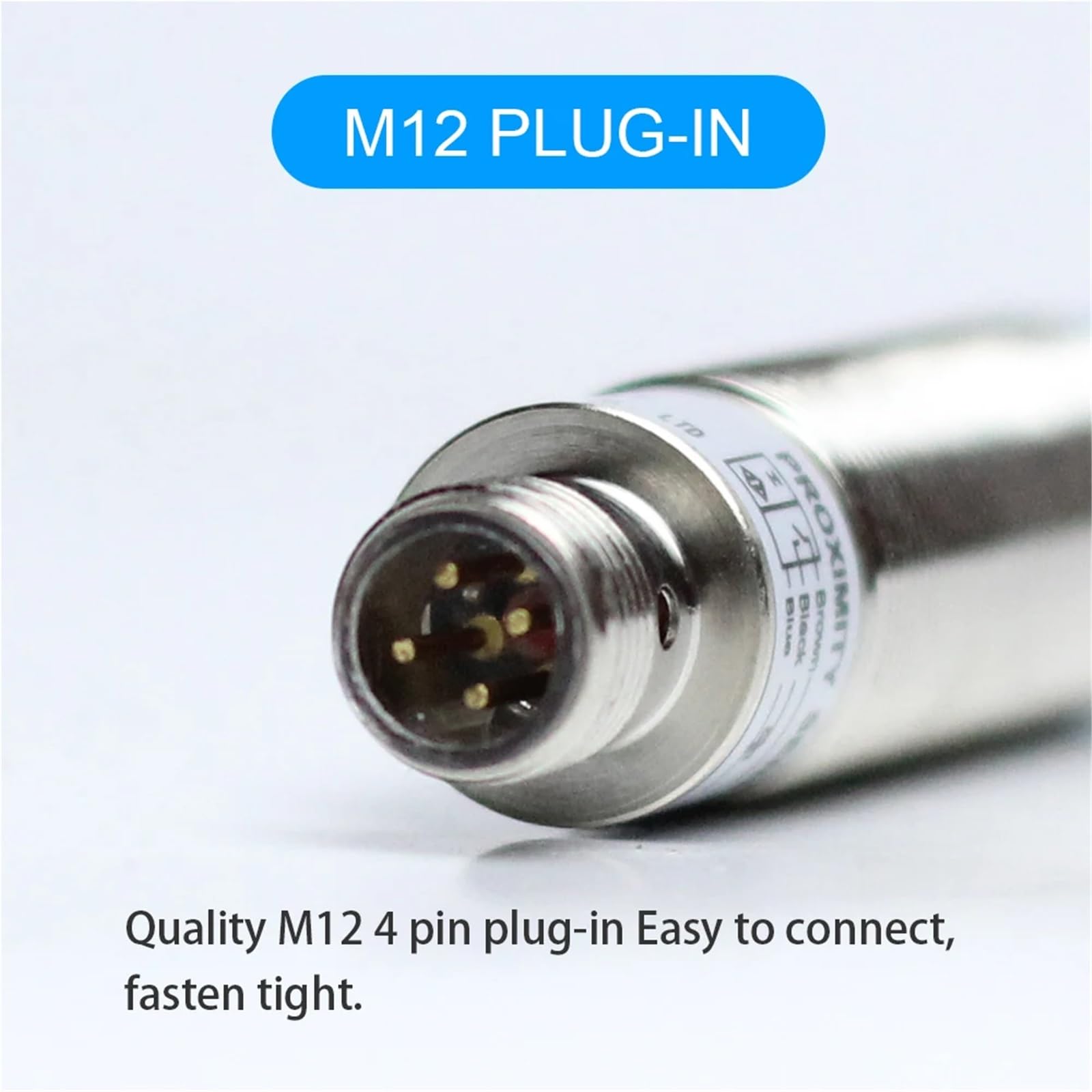 1 Stück M18 Induktiver Näherungssensor 4-poliger Stecker Zylindrischer Metall-Annäherungsschalter for die industrielle Automatisierung(LJ18A3-5mm NPN NO)