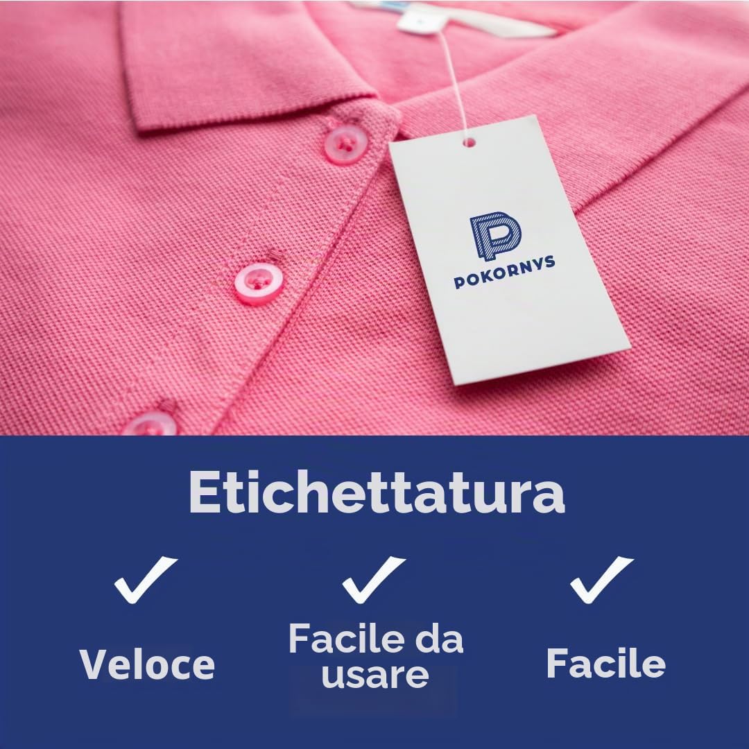 Pokornys - Pistola etichettatrice Banok 503 X fine in set conaghi ricambio - Per applicazione etichette prezzo su tessuti pregiati come camicette, seta (1 Ago di ricambio)