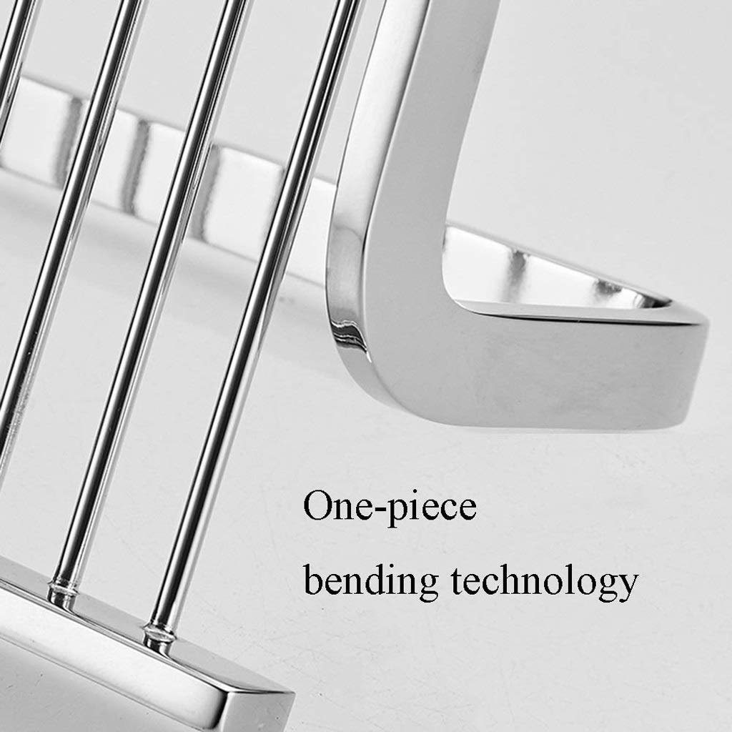 Estante de baño Almacenamiento de baño, Estante de baño Estante de Ducha de baño Organizador montado en la Pared de Estilo Moderno Metal Resistente al Agua a Prueba de Herrumbre (Color:Plata