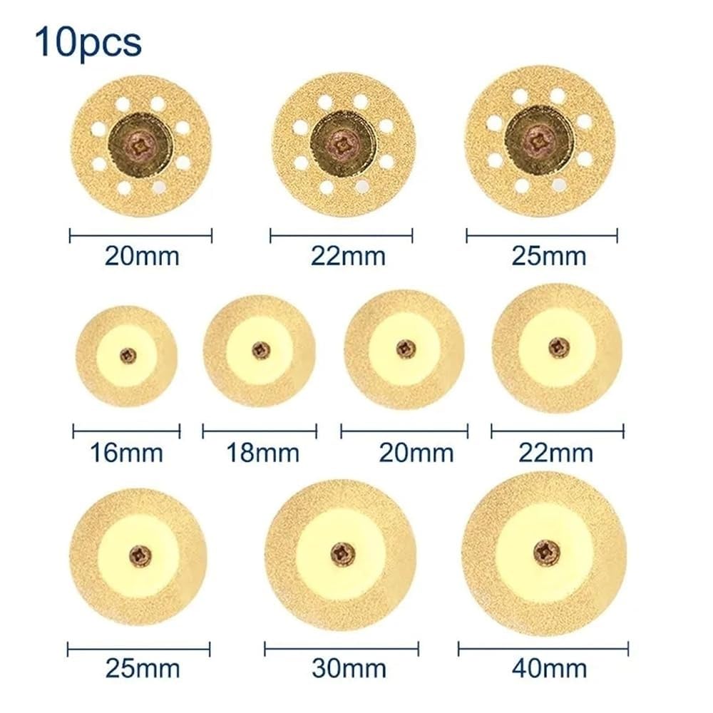 Juego de brocas con fresas soldadas | Juego de 10 piezas con vástago redondo de 1/8 de pulgada; diseñado for herramientas rotativas(10pcs set B)